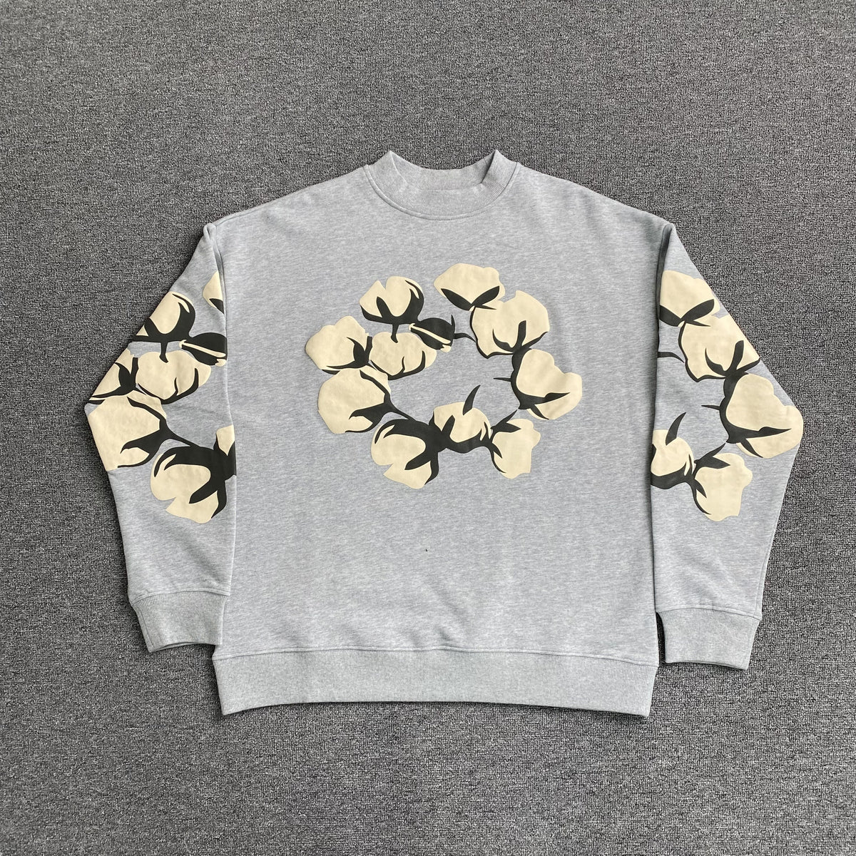 Denim Tears x CPFM Cactus Tears Crewneck Grey
