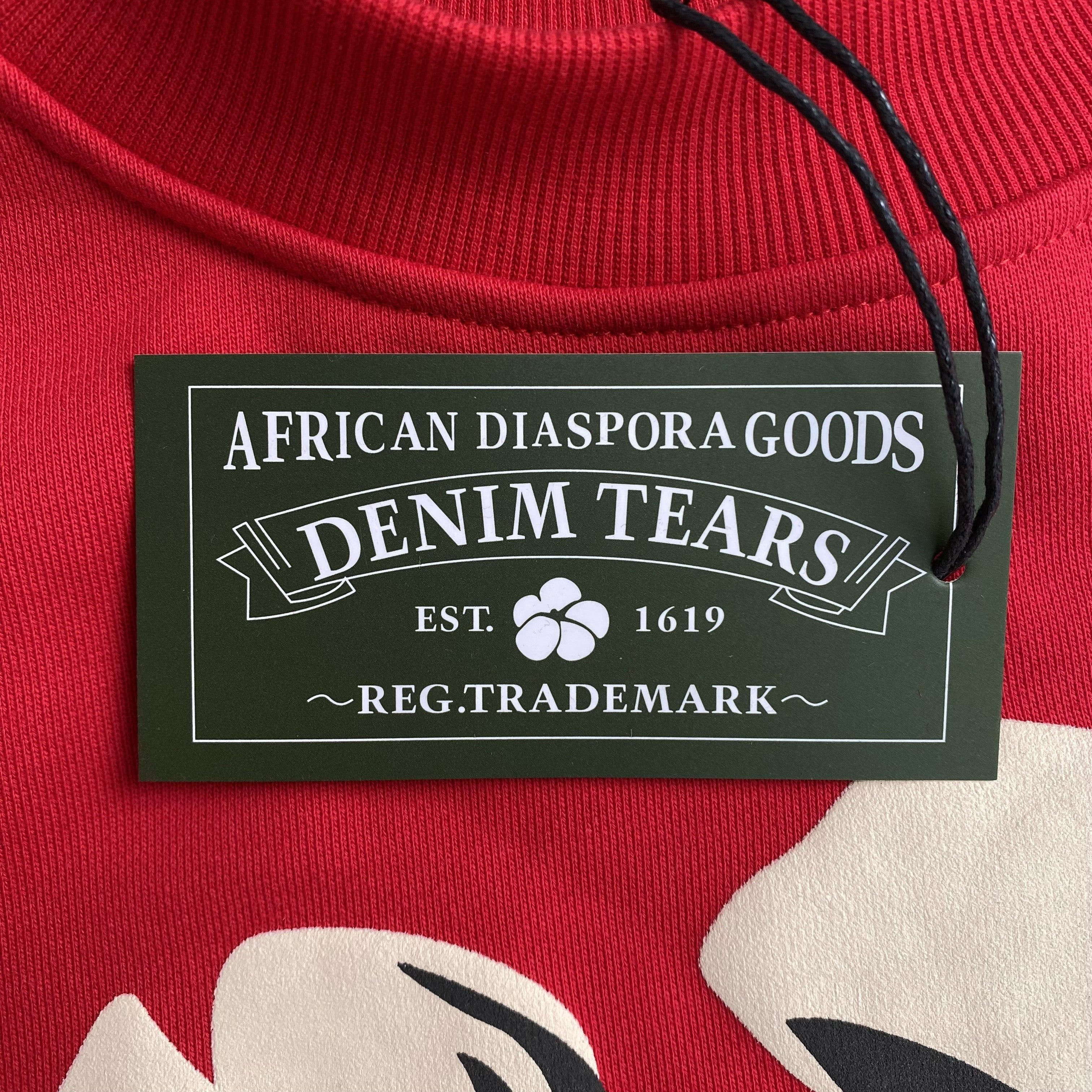 Denim Tears x CPFM Cactus Tears Crewneck Red