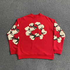 Denim Tears x CPFM Cactus Tears Crewneck Red