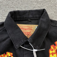 Denim Tears X Offset Wreath Denim Jacket Black