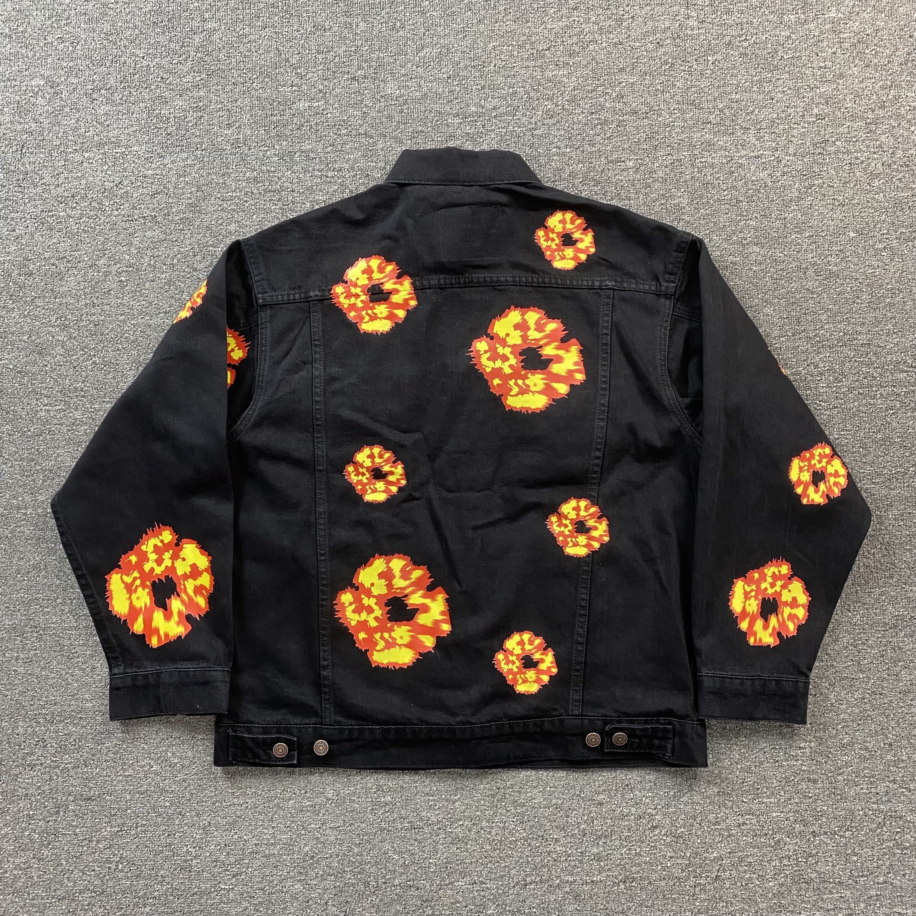 Denim Tears X Offset Wreath Denim Jacket Black