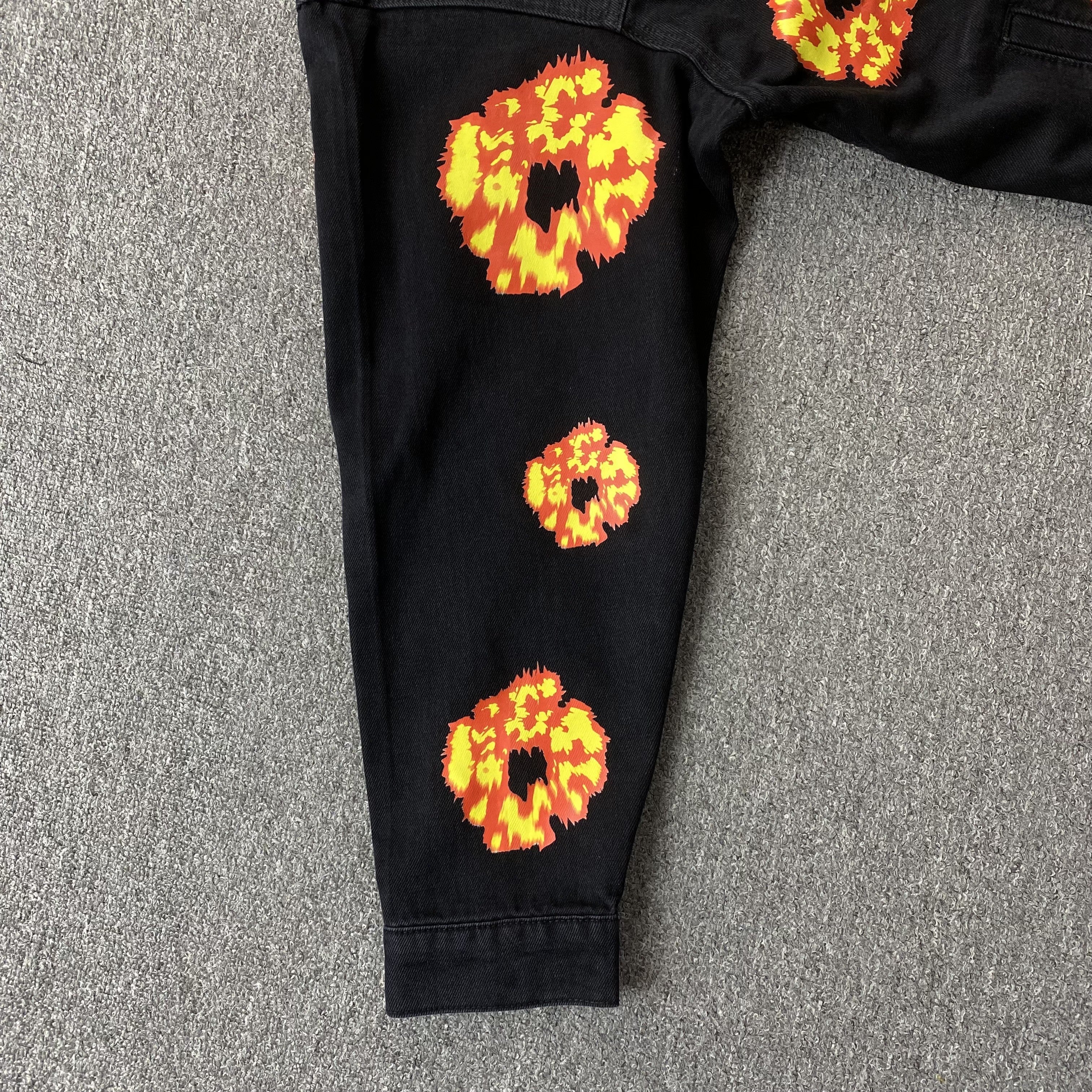 Denim Tears X Offset Wreath Denim Jacket Black