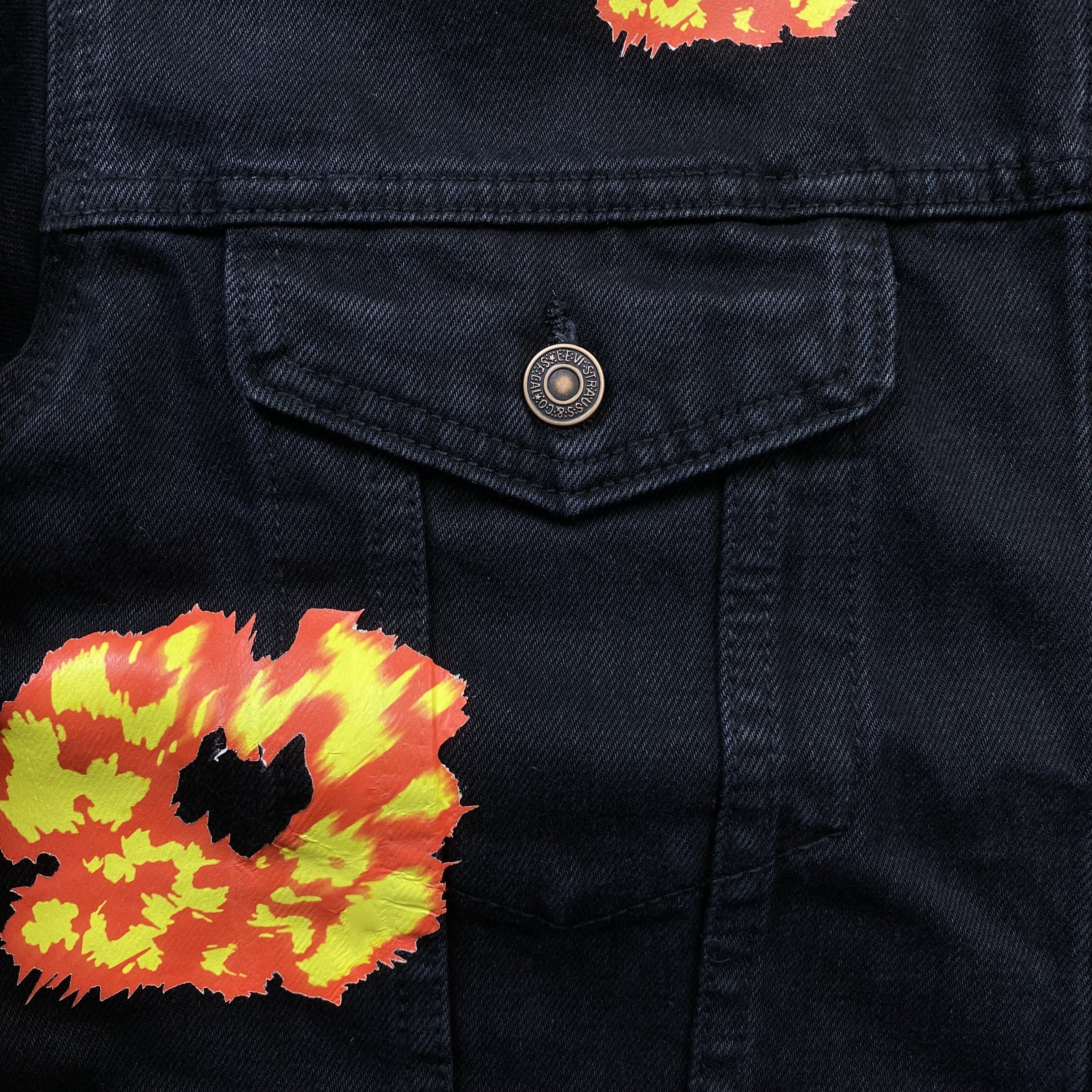 Denim Tears X Offset Wreath Denim Jacket Black