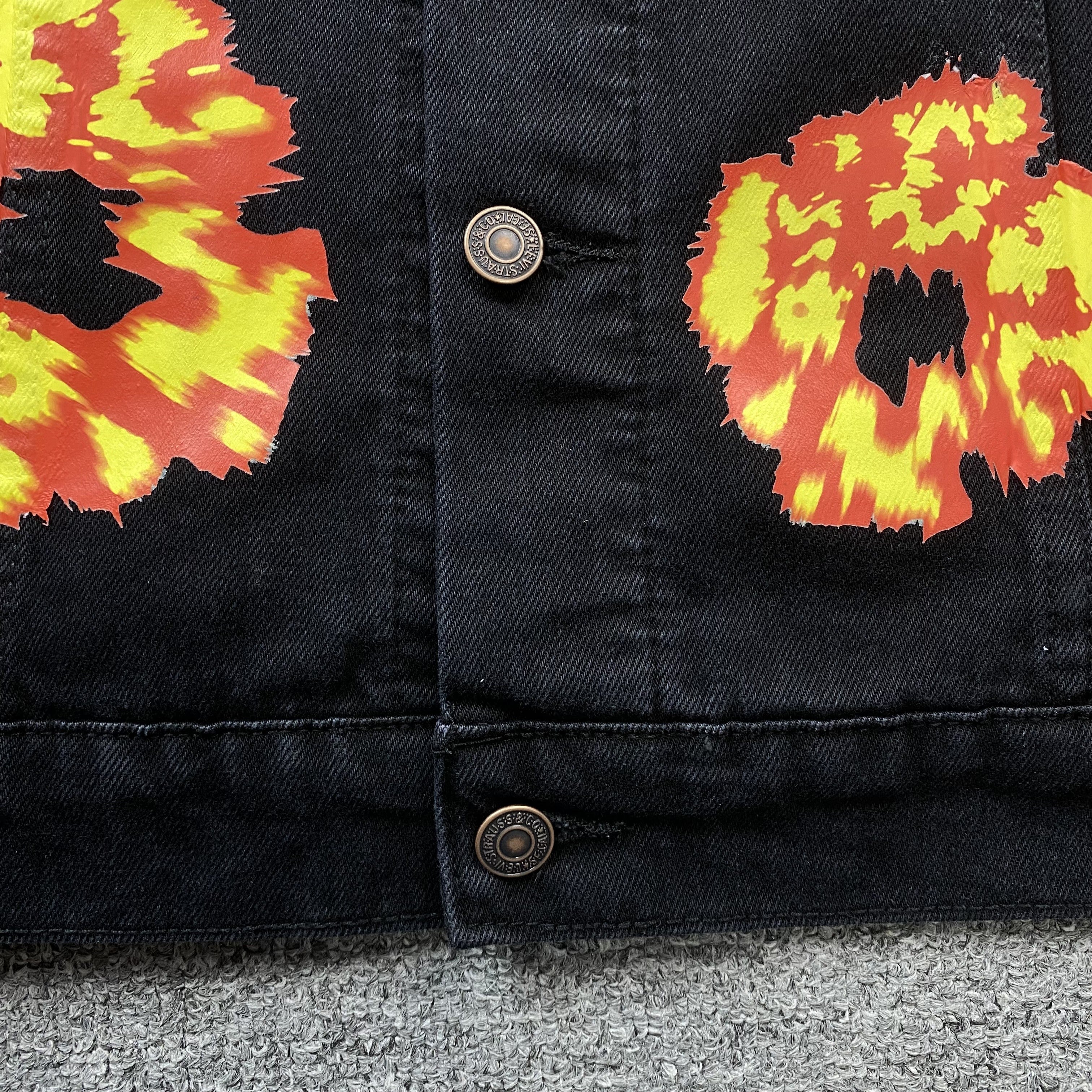 Denim Tears X Offset Wreath Denim Jacket Black