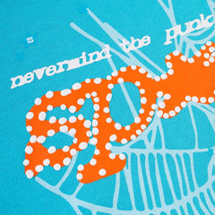 Spider Punk V2 Hoodie In Cyan