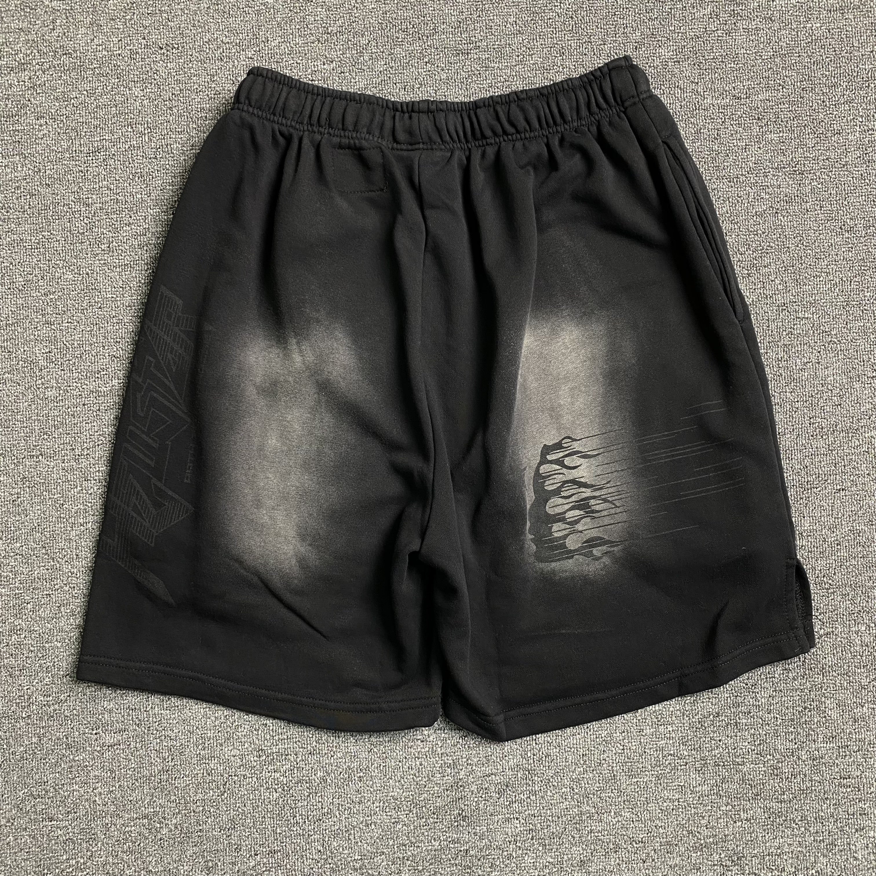Hellstar Flame Shorts Black