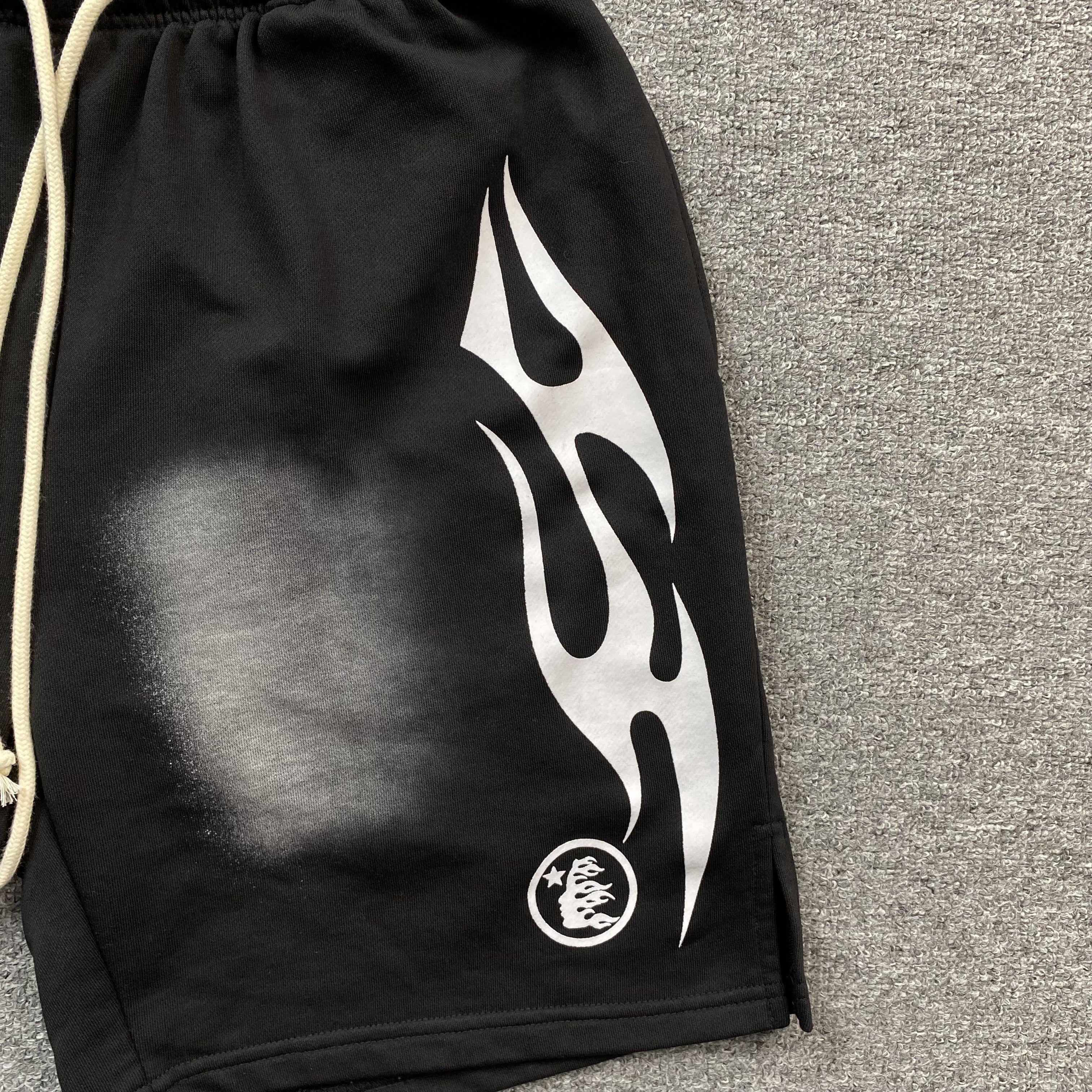 Hellstar Flame Shorts Black