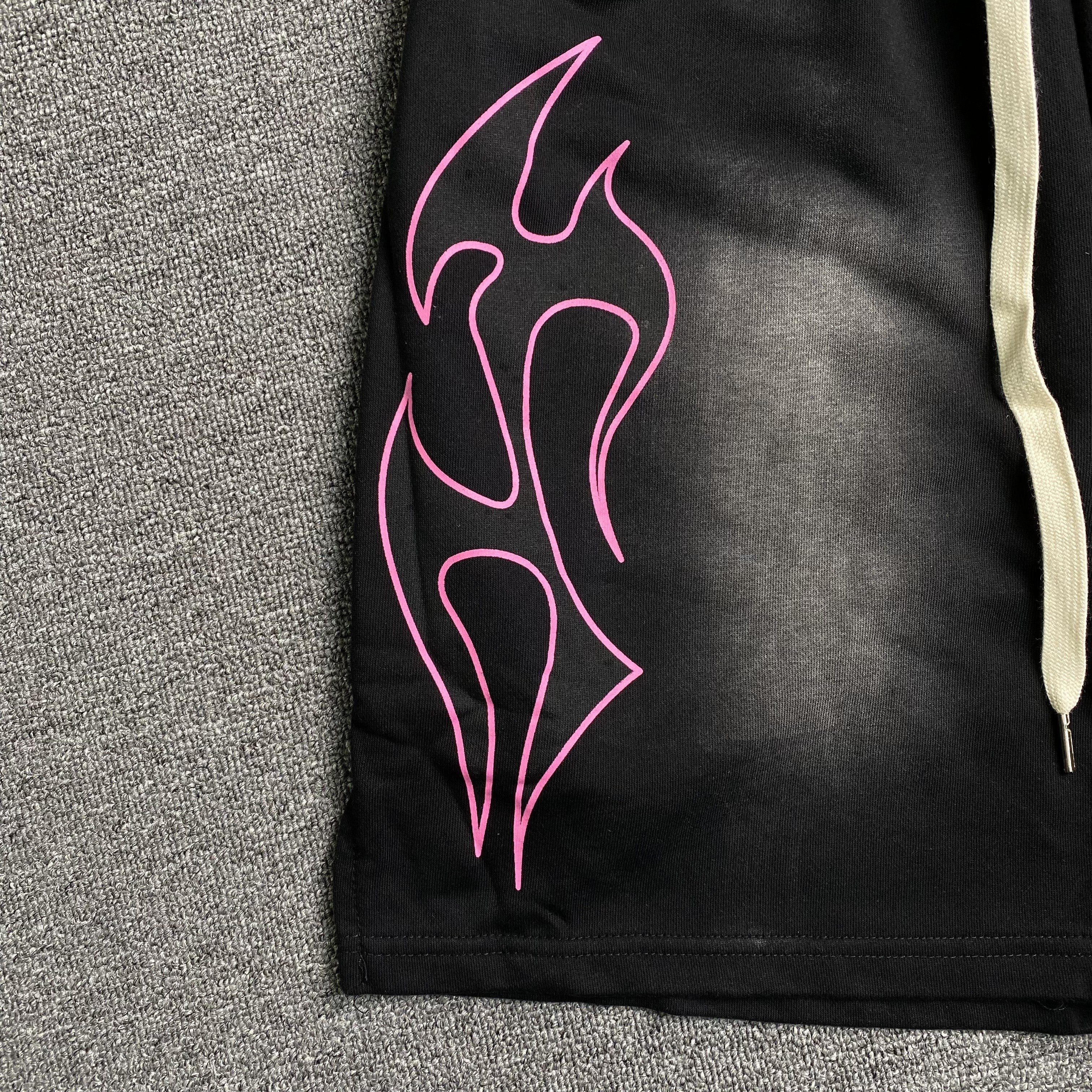 Hellstar Flame Shorts Black