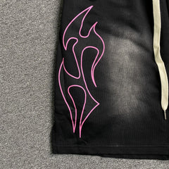 Hellstar Flame Shorts Black