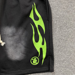 Hellstar Flame Shorts Black