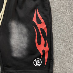 Hellstar Flame Shorts Black