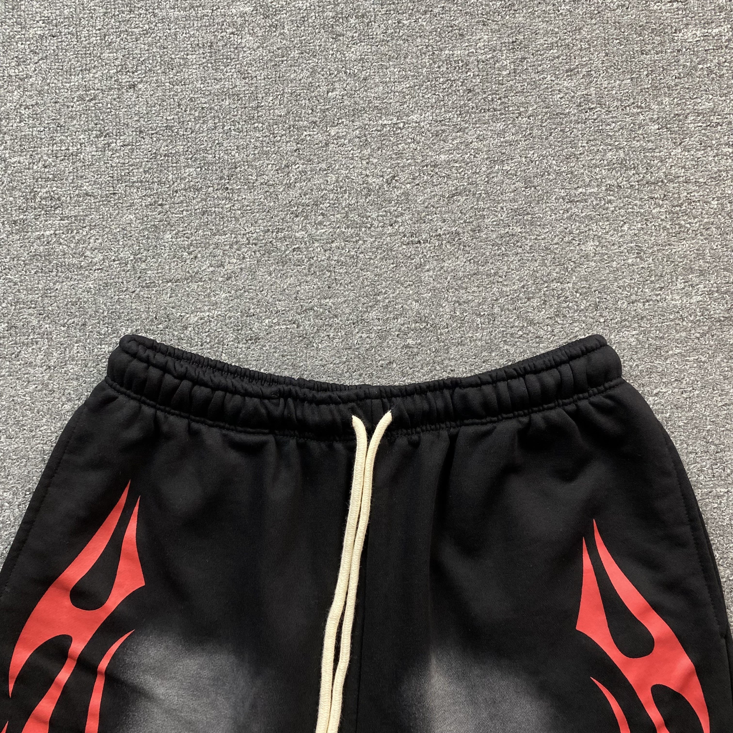 Hellstar Flame Shorts Black