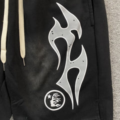 Hellstar Flame Shorts Black