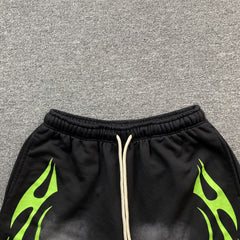 Hellstar Flame Shorts Black