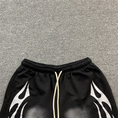 Hellstar Flame Shorts Black