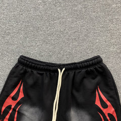Hellstar Flame Shorts Black