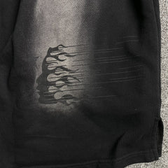 Hellstar Flame Shorts Black