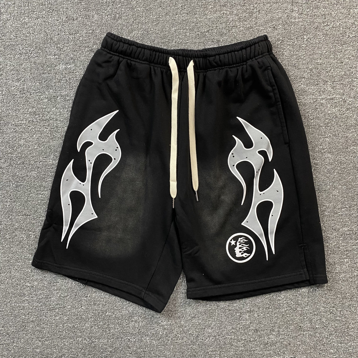 Hellstar Flame Shorts Black