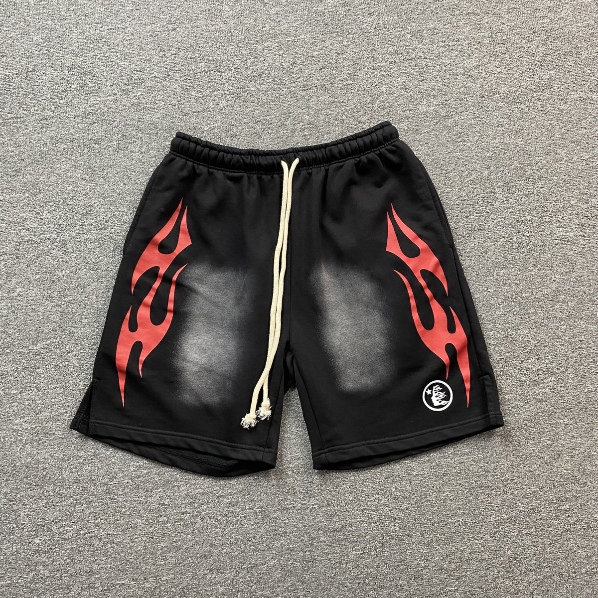Hellstar Flame Shorts Black