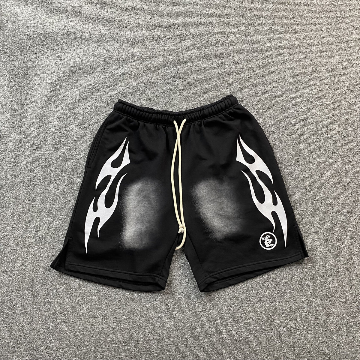 Hellstar Flame Shorts Black