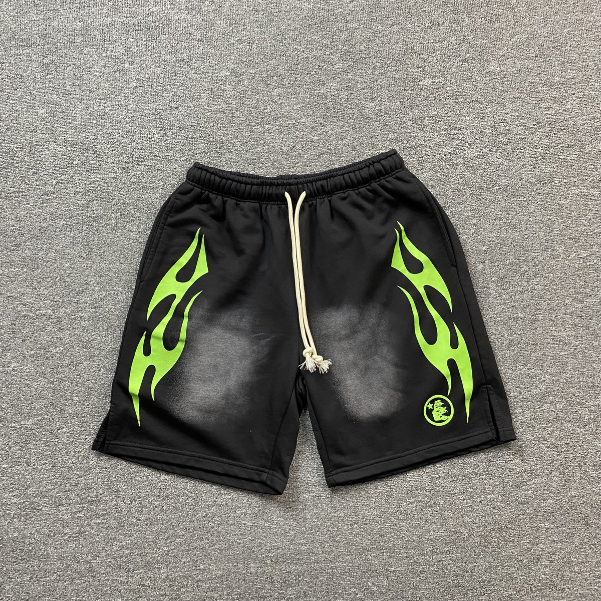 Hellstar Flame Shorts Black
