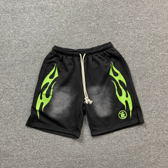 Hellstar Flame Shorts Black