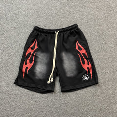 Hellstar Flame Shorts Black