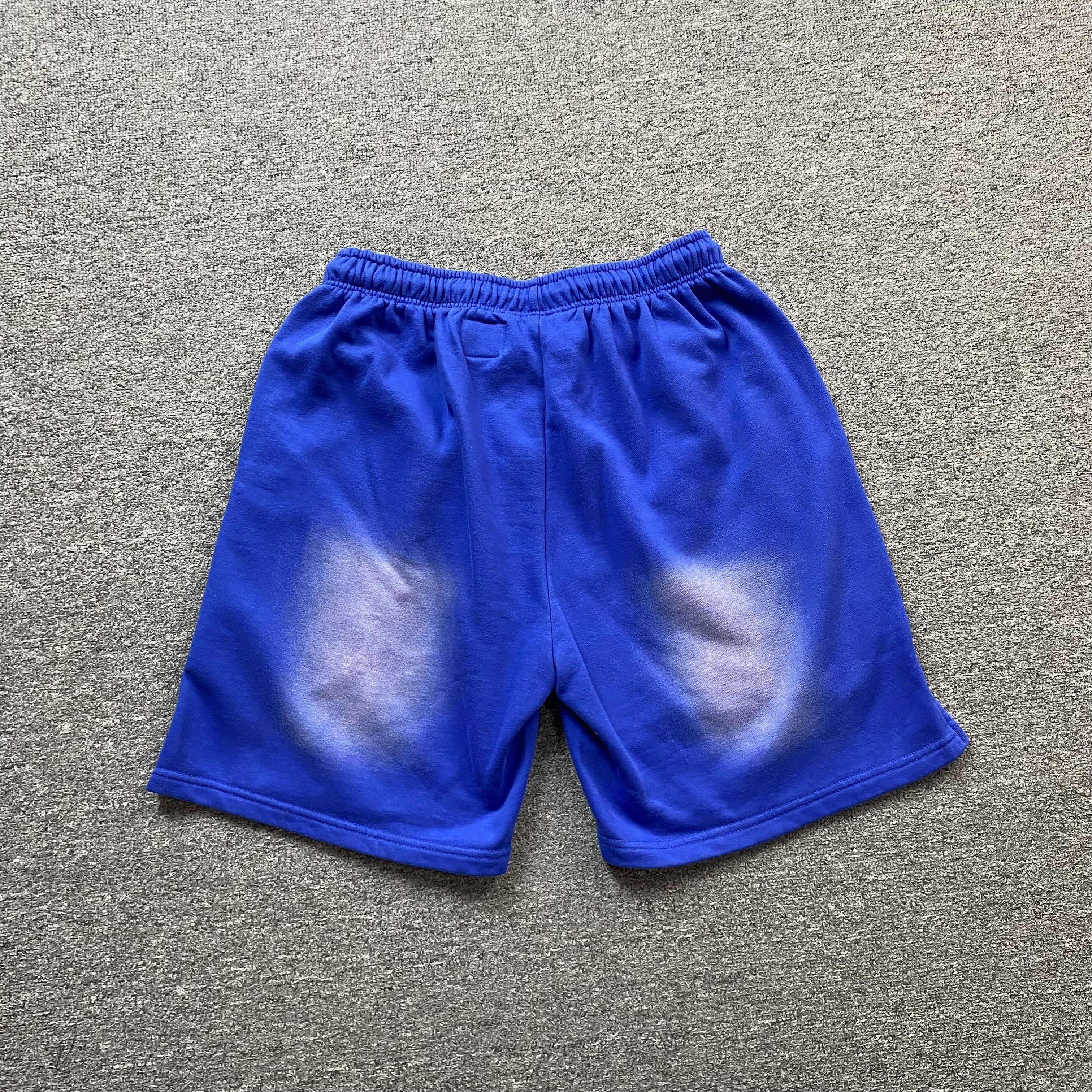 Hellstar Flame Shorts Blue