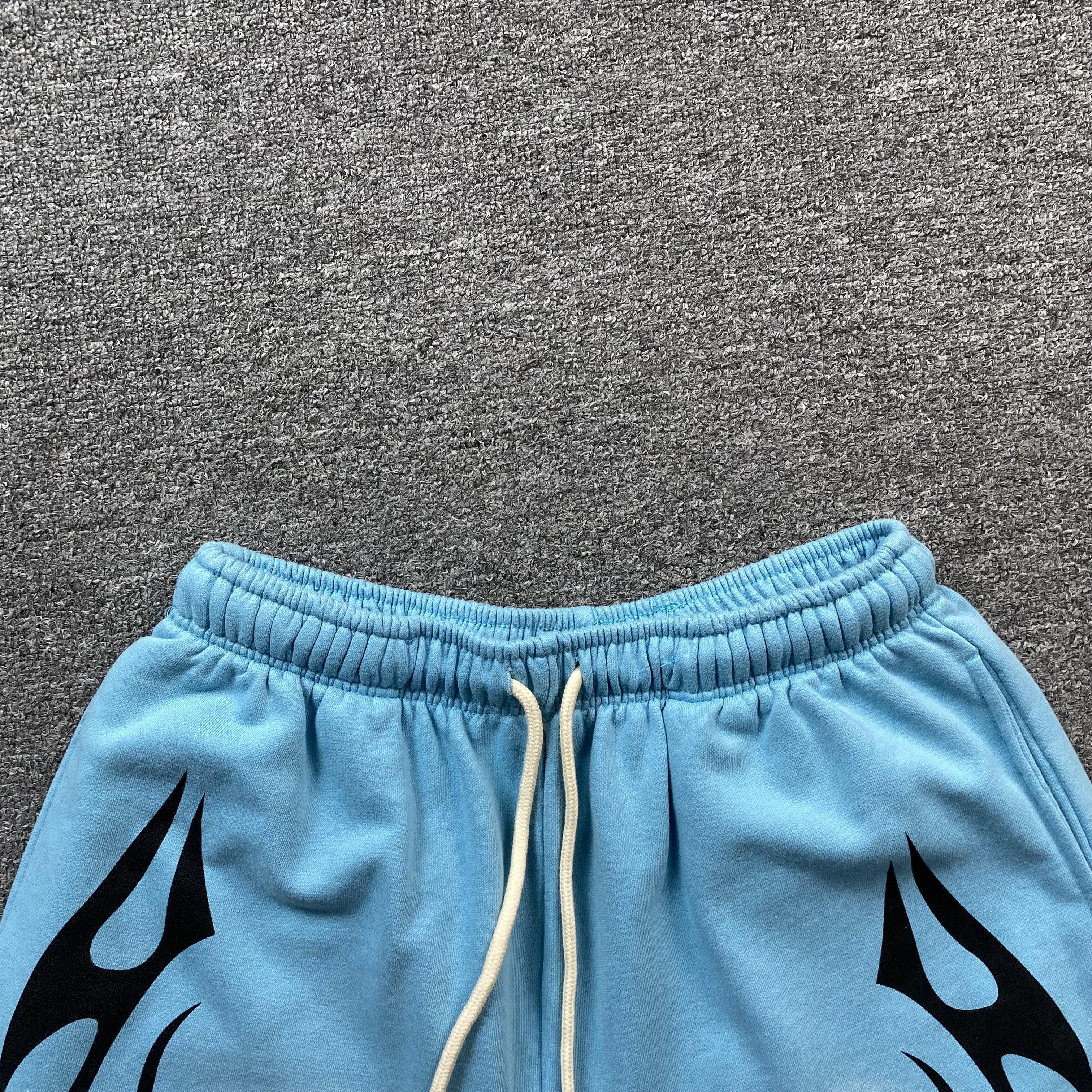 Hellstar Flame Shorts Blue