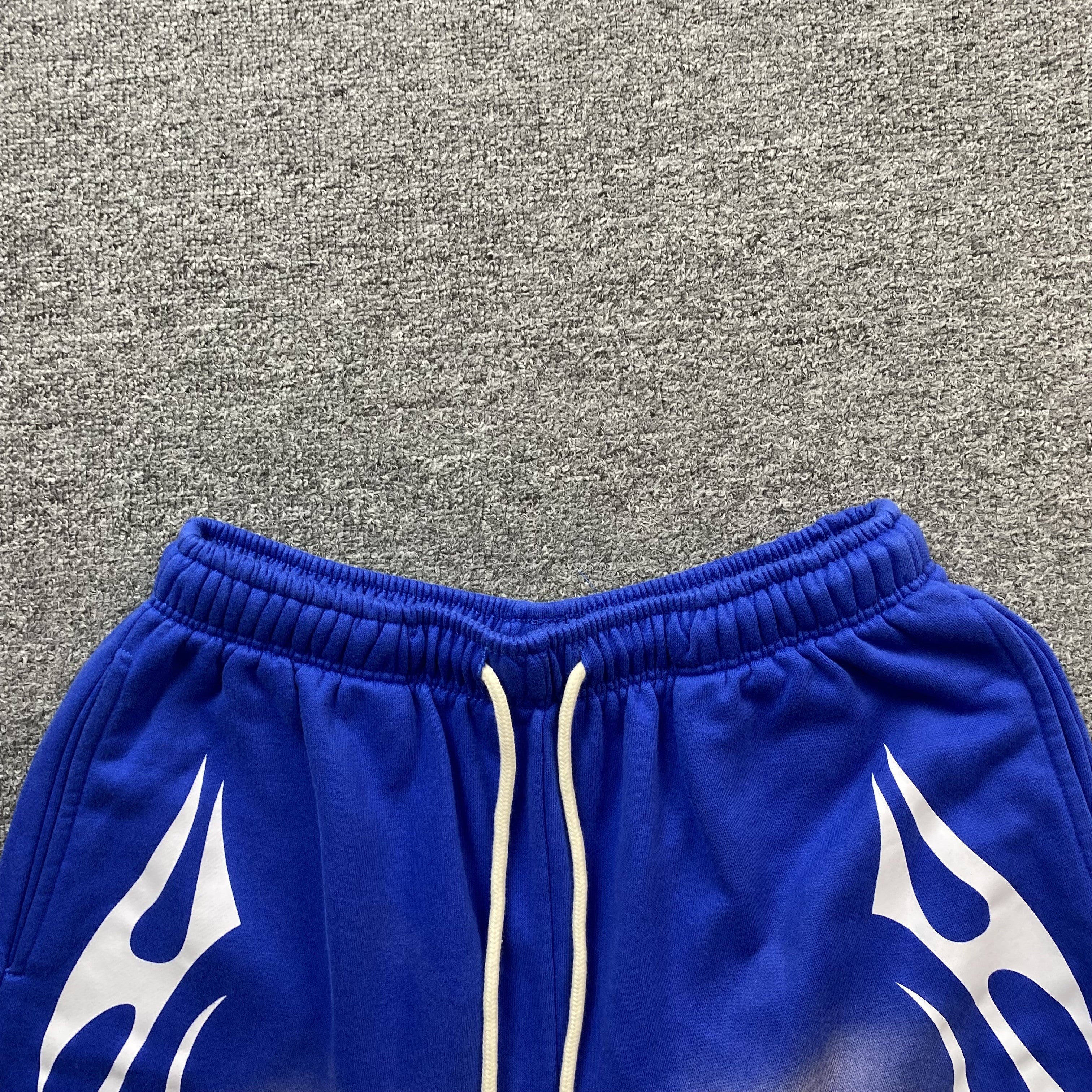 Hellstar Flame Shorts Blue