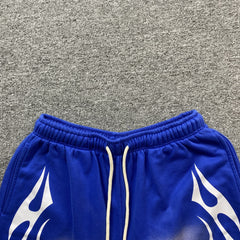 Hellstar Flame Shorts Blue