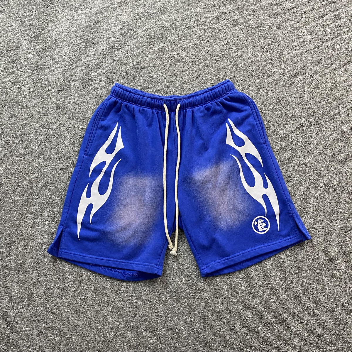 Hellstar Flame Shorts Blue