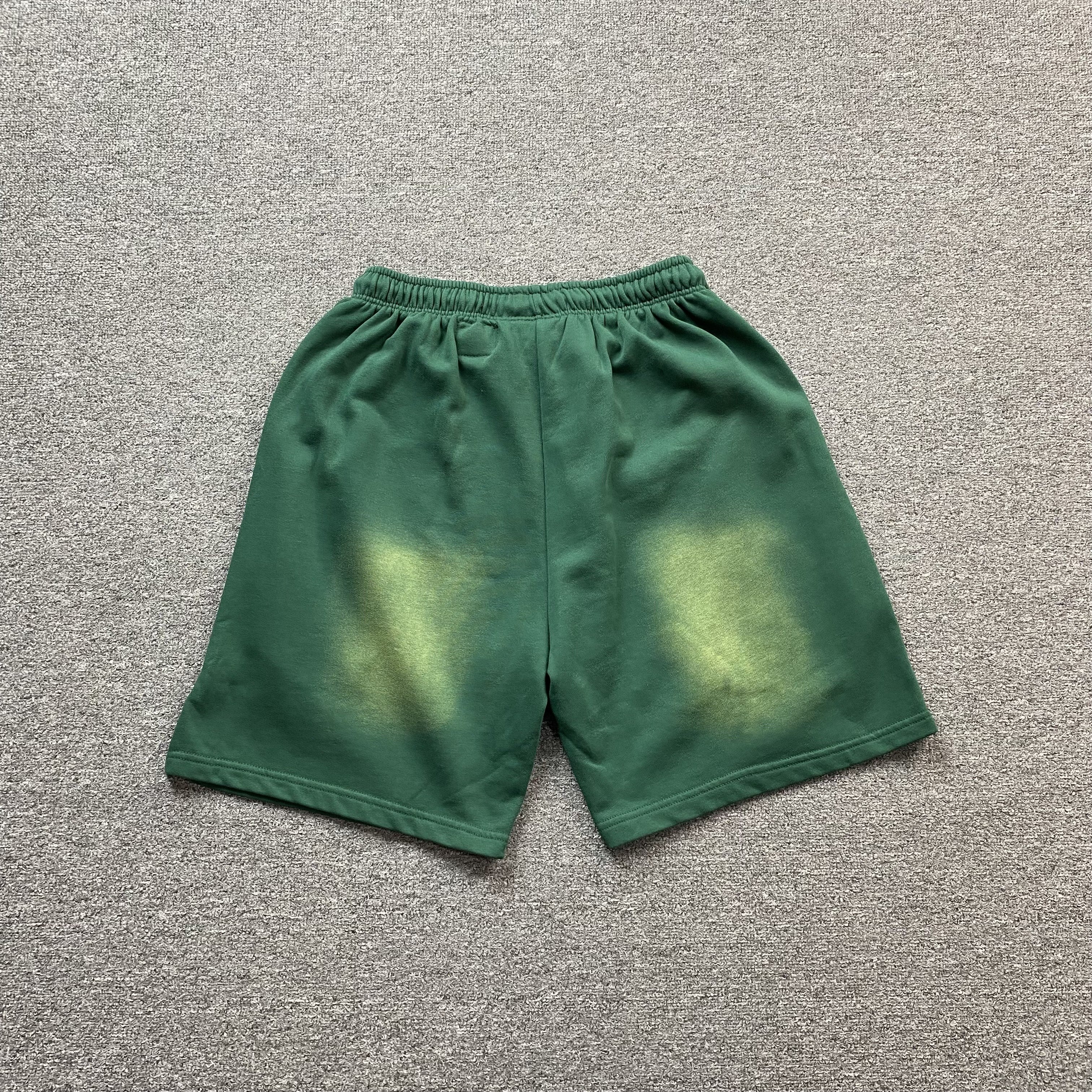 Hellstar Flame Shorts Green