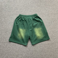 Hellstar Flame Shorts Green