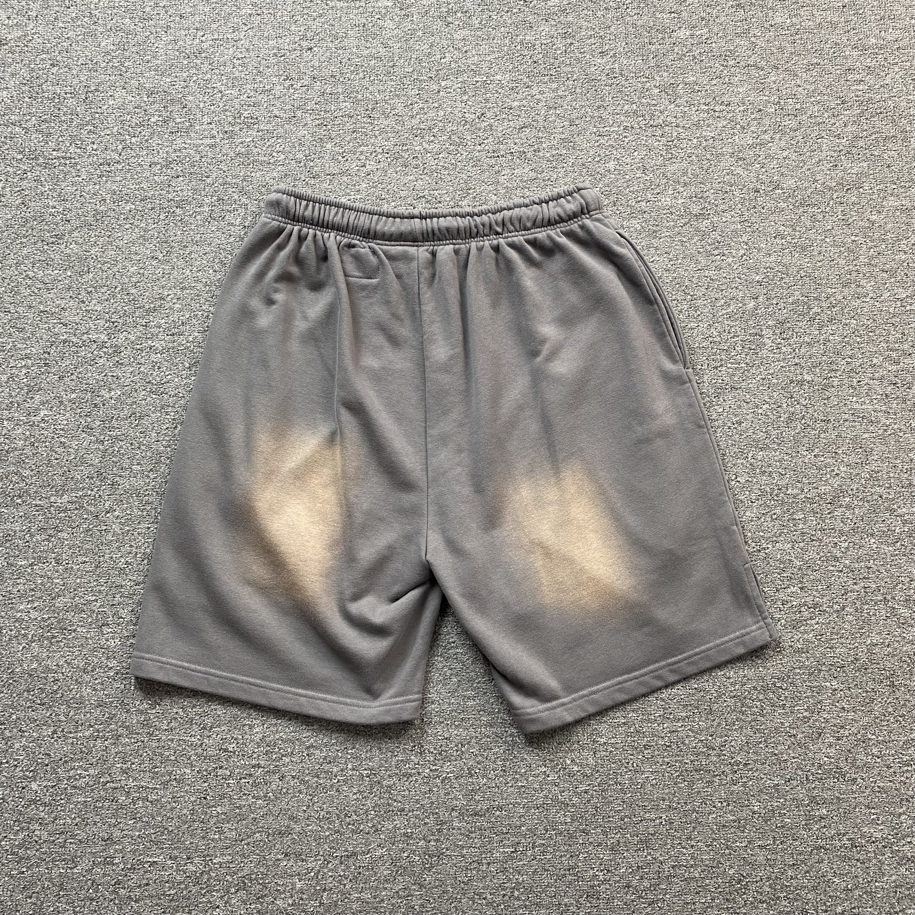 Hellstar Flame Shorts Grey