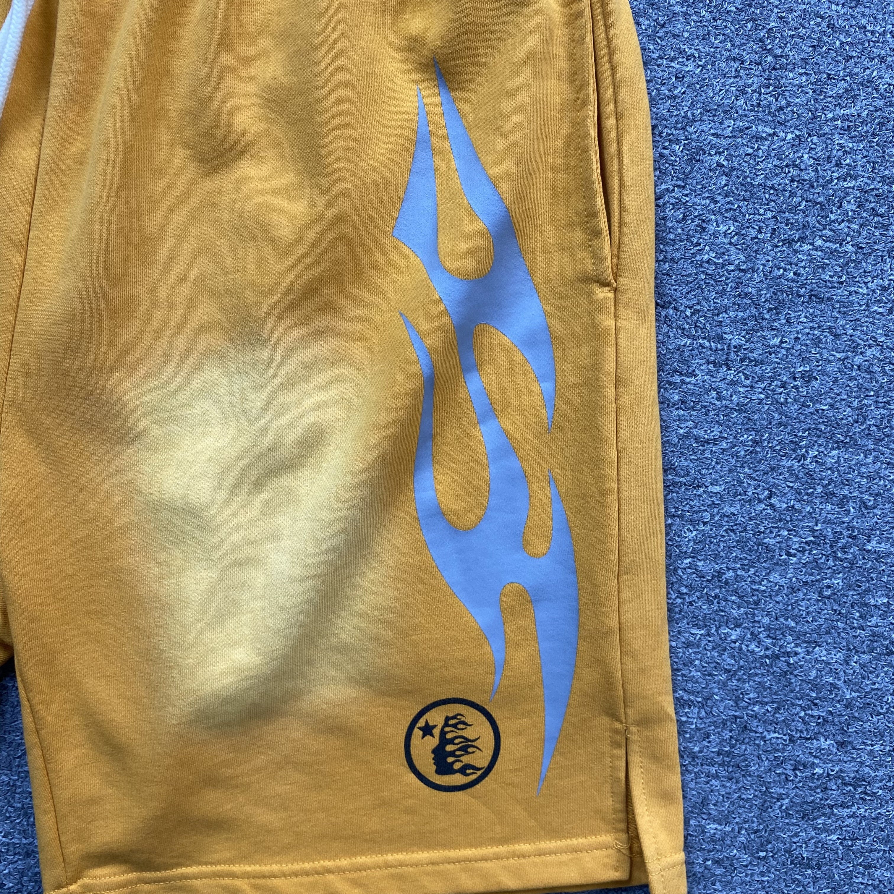 Hellstar Flame Shorts Orange