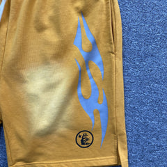 Hellstar Flame Shorts Orange