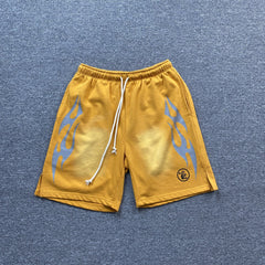 Hellstar Flame Shorts Orange