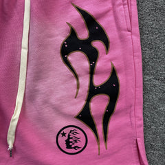 Hellstar Flame Shorts Pink