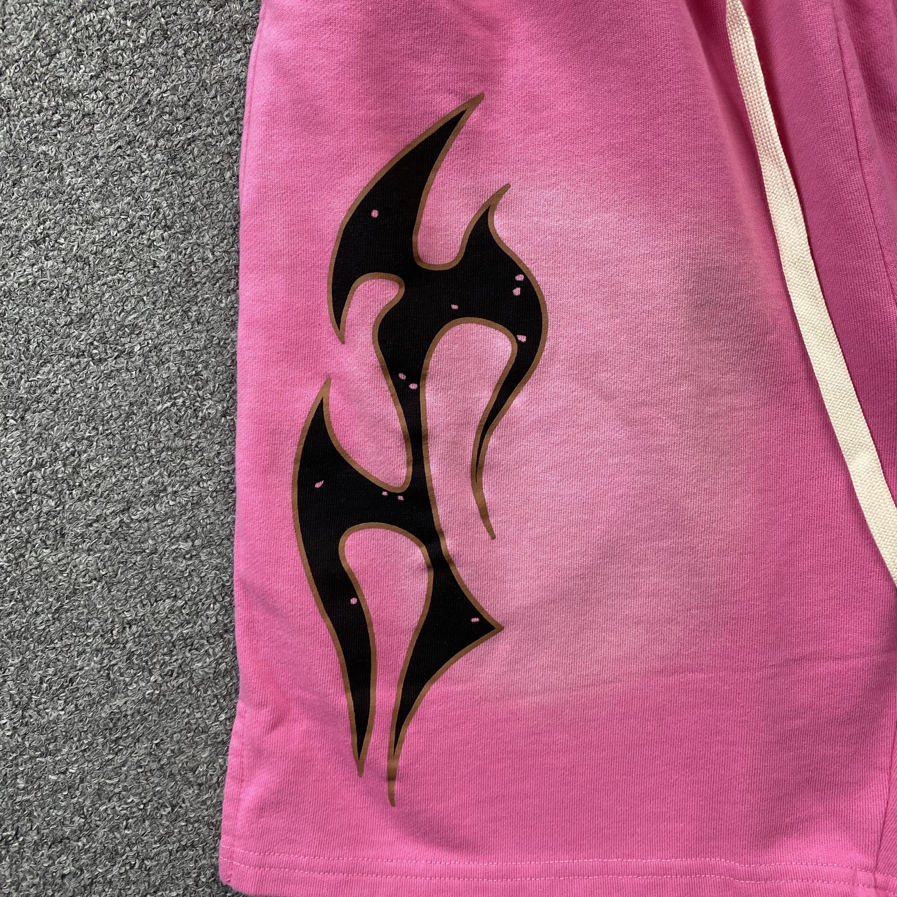 Hellstar Flame Shorts Pink