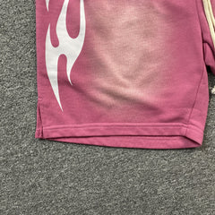 Hellstar Flame Shorts Pink