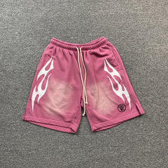 Hellstar Flame Shorts Pink