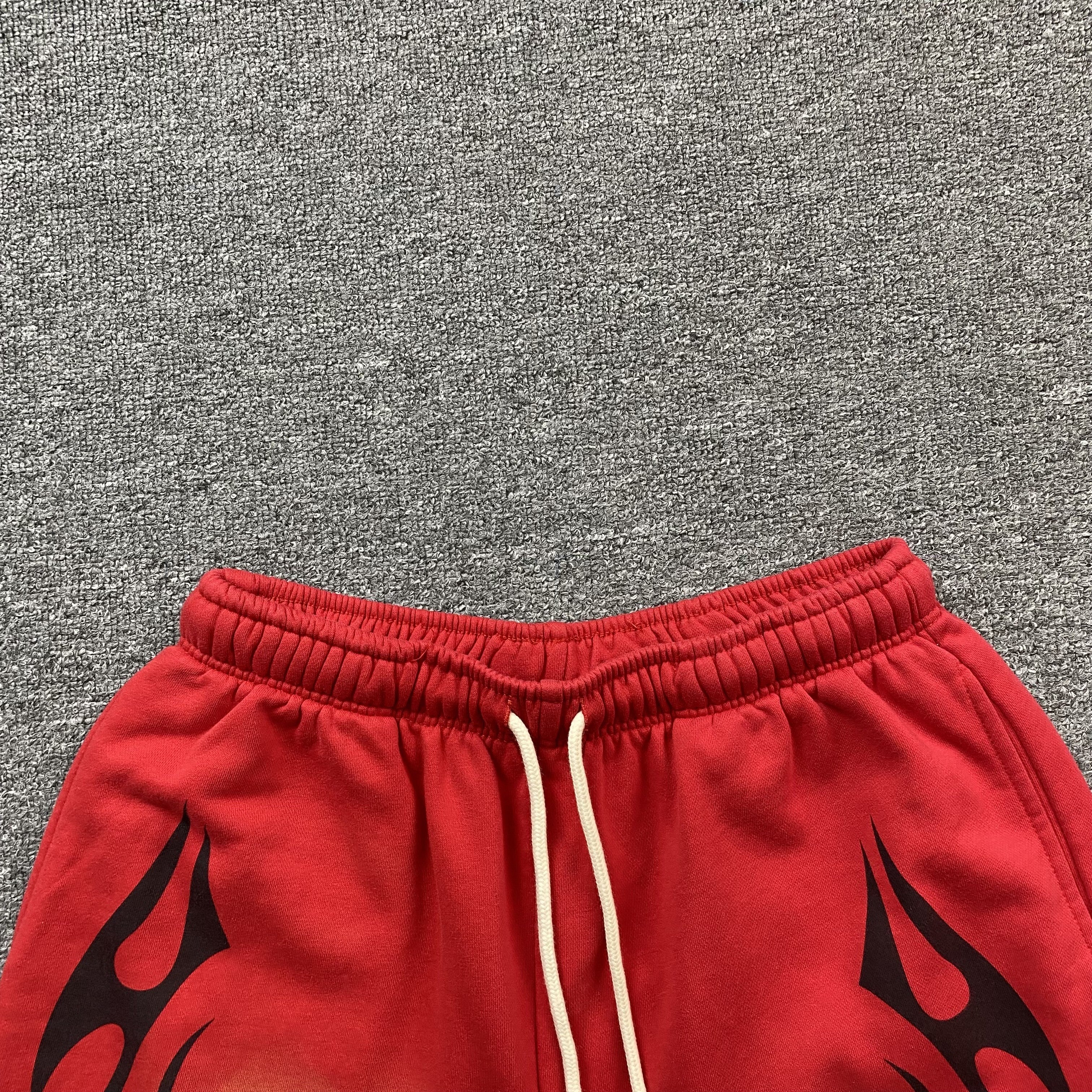 Hellstar Flame Shorts Red