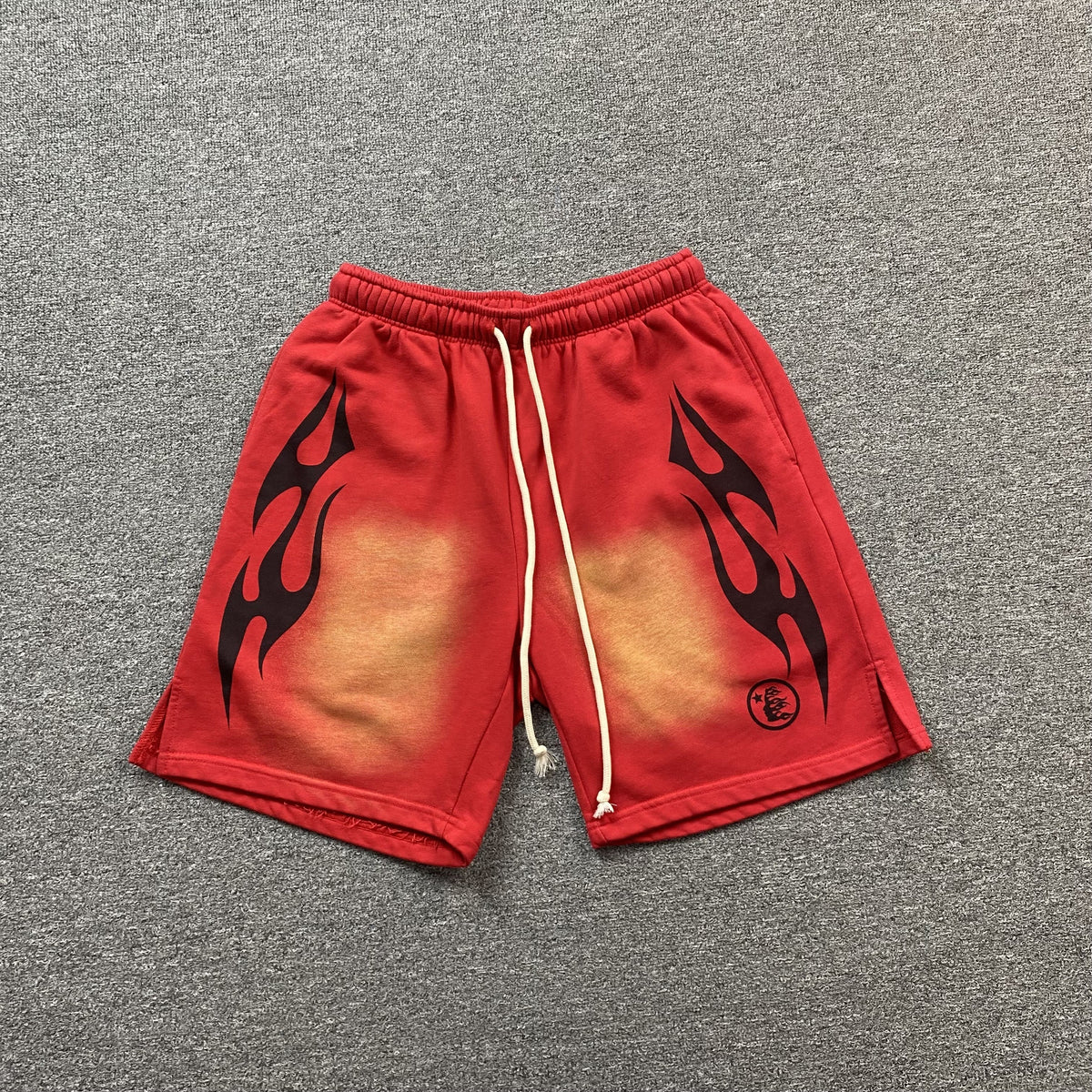 Hellstar Flame Shorts Red