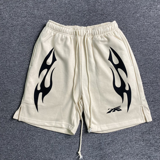 Hellstar Sports Flame Shorts White