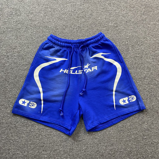 Hellstar Warm Up Shorts Blue