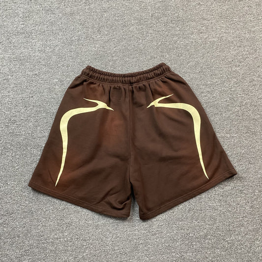 Hellstar Warm Up Shorts Brown
