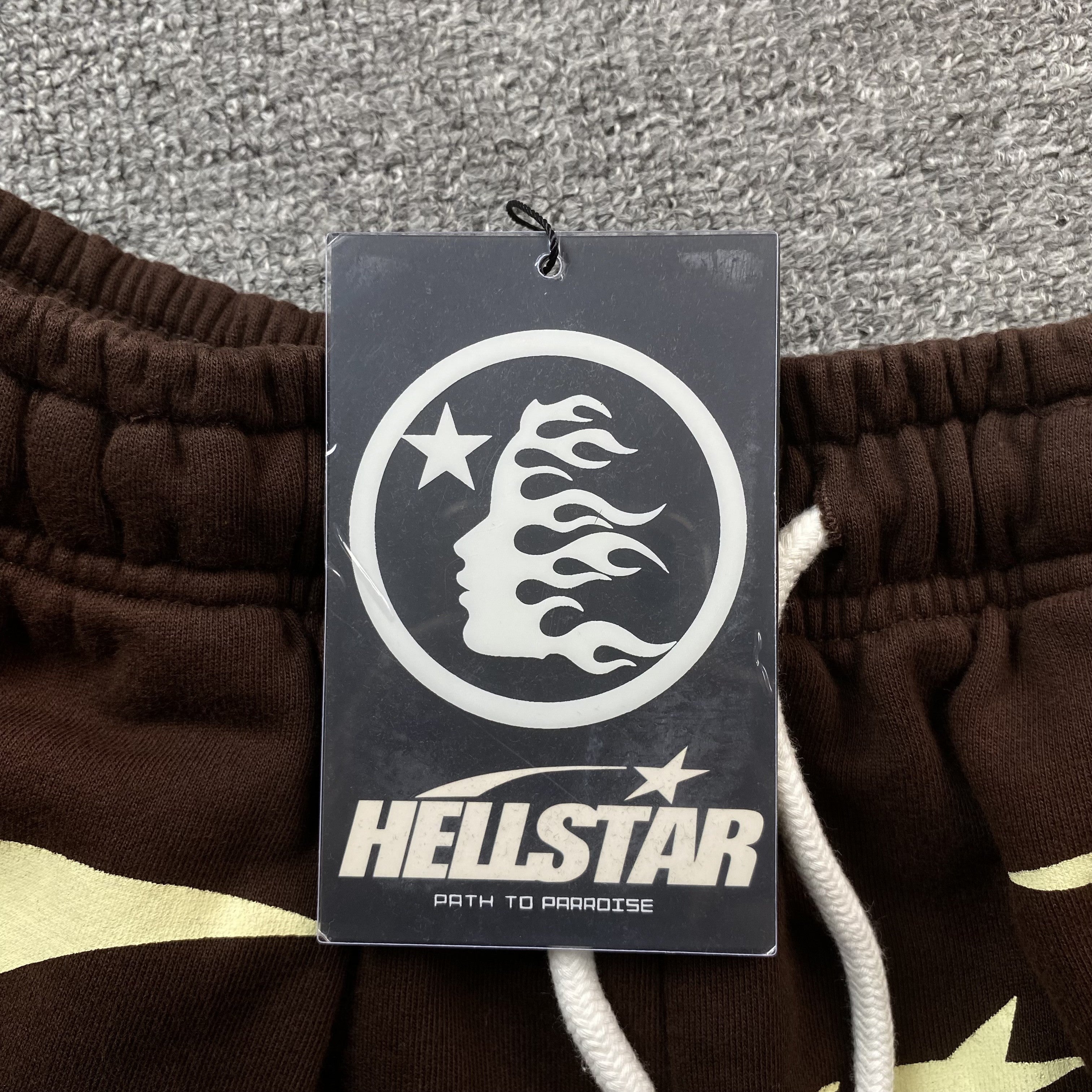 Hellstar Warm Up Shorts Brown
