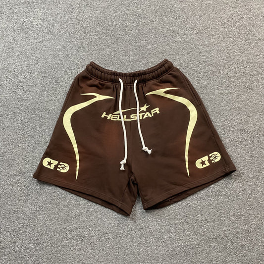 Hellstar Warm Up Shorts Brown