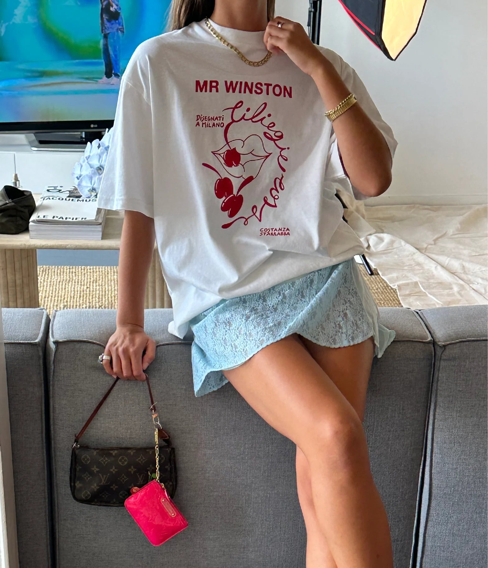 Mr Winston Vanilla Cherry Tee